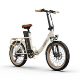 ONESPORT OT16-2 Electric Bike - 250W Motor 48V17Ah Battery 20-Inch Tires 60KM Range Disc Brakes Off-White